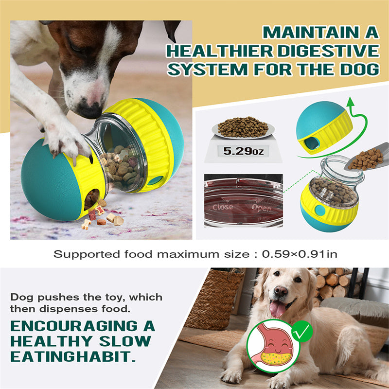Food Dispensing Dog Toy Tumbler Leaky Food Ball Puzzle Toys Interactive Slowly Feeding Protect Stomach Increase Intelligence Pets Toy Pet Products