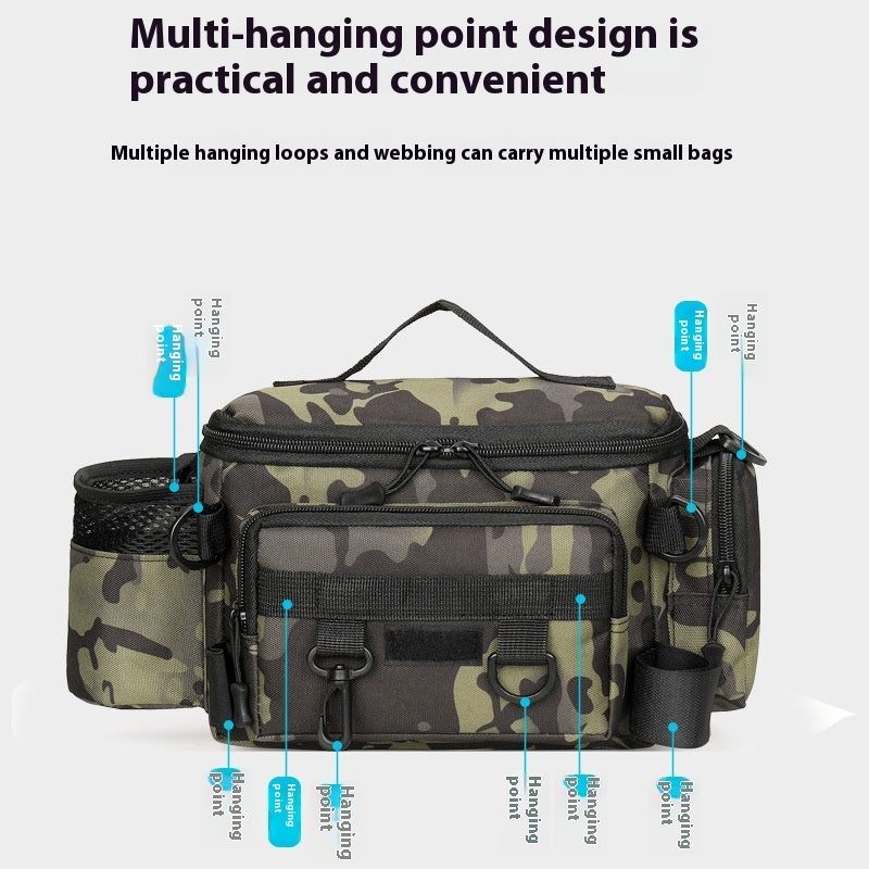 Large Capacity Multifunctional Insertion Pole Lure Waist Bag
