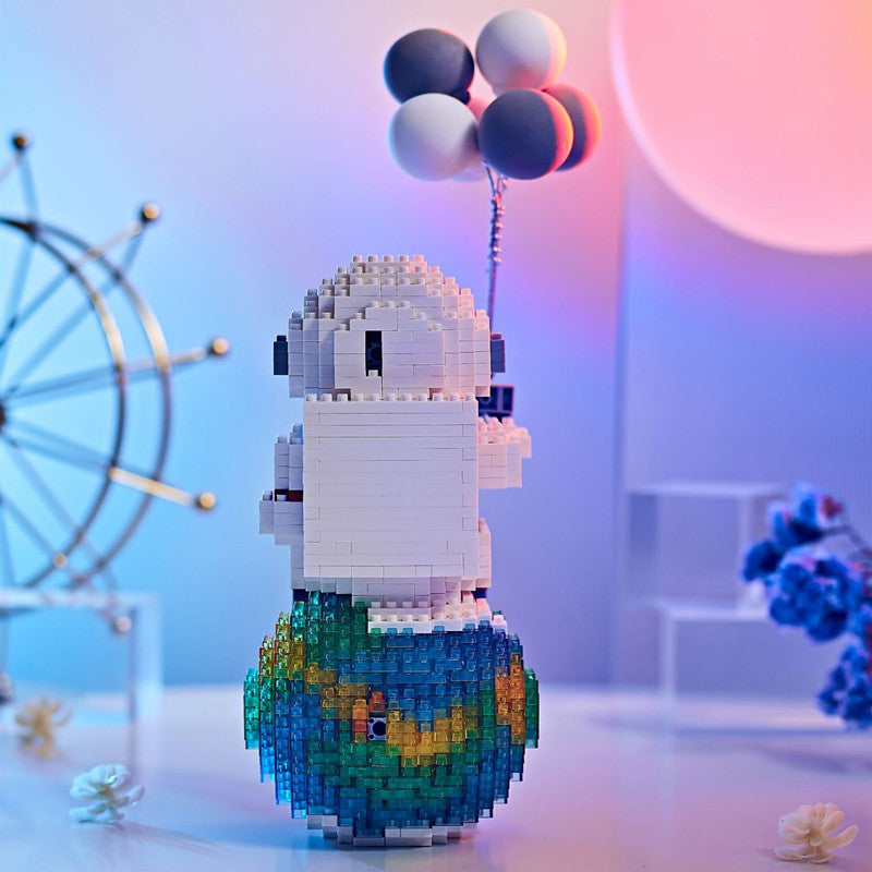 Mini Micro Rocket Building Blocks Space Moon Satellite Astronaut Diamond Bricks Toys