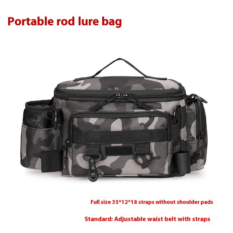 Large Capacity Multifunctional Insertion Pole Lure Waist Bag