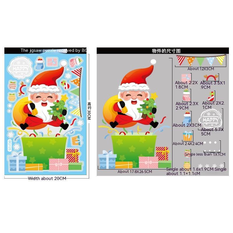 Christmas Decorations Snowman Elk Window Stickers