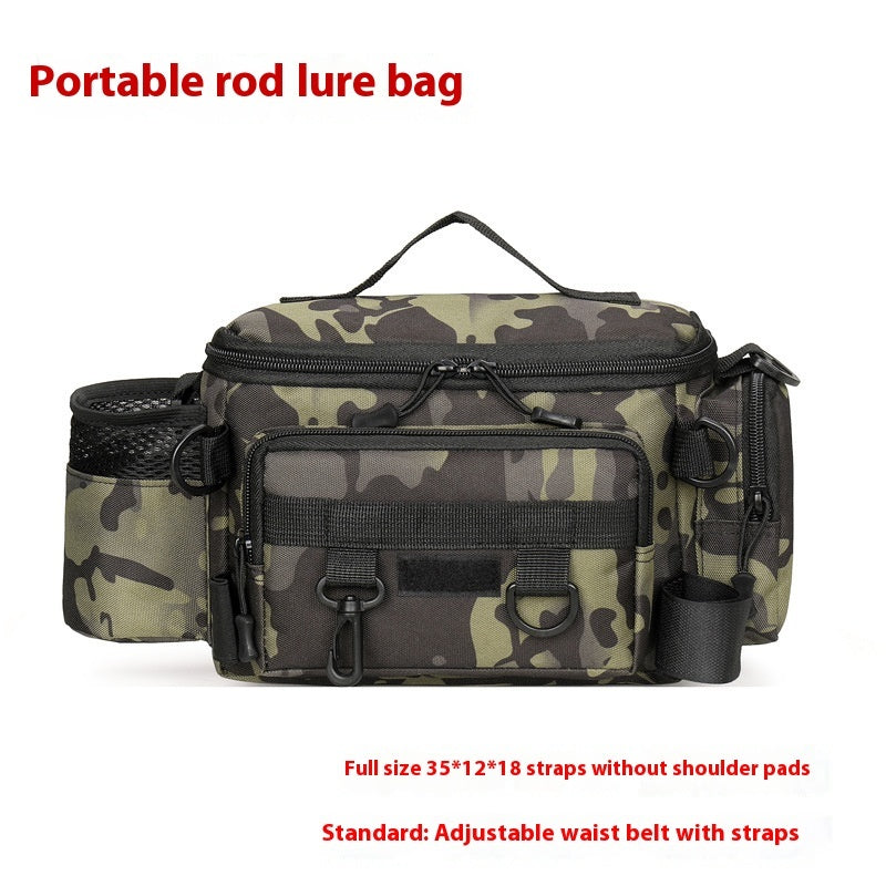 Large Capacity Multifunctional Insertion Pole Lure Waist Bag