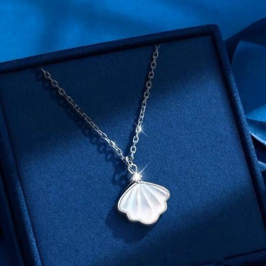 Silver, Rose Gold, Shell Necklace Simple Clavicle Chain
