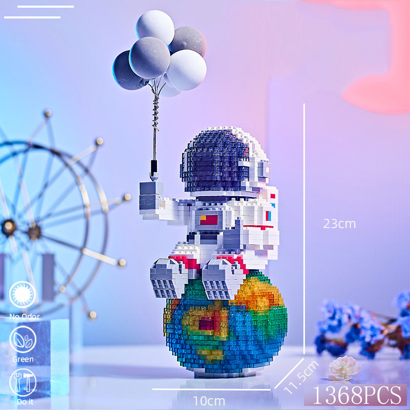 Mini Micro Rocket Building Blocks Space Moon Satellite Astronaut Diamond Bricks Toys