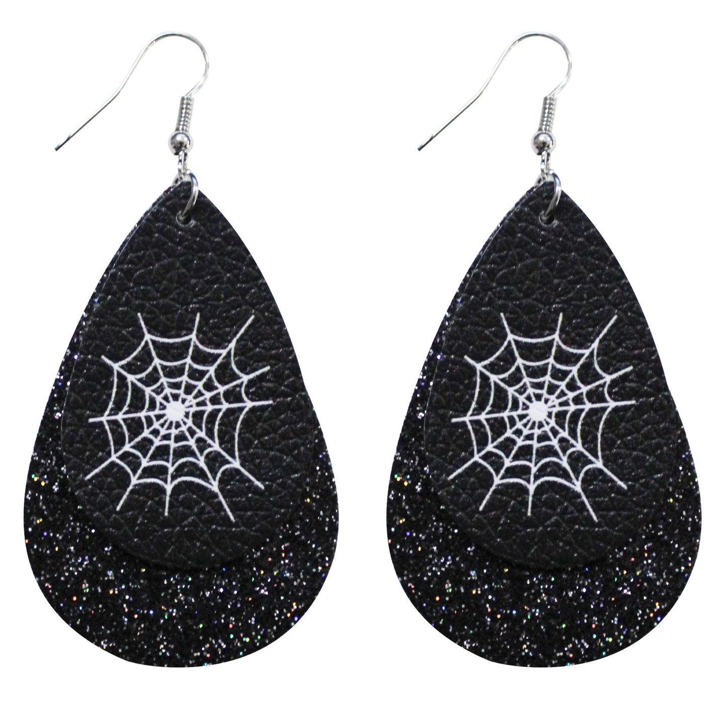 Halloween leather drop earrings