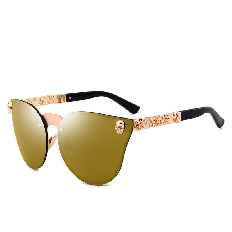 Skull Sunglasses Metal Frame Eyewear