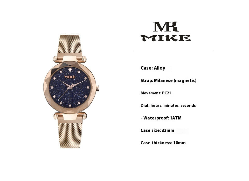 Fashion Water Milan Women's Waterproof Quartz Watch