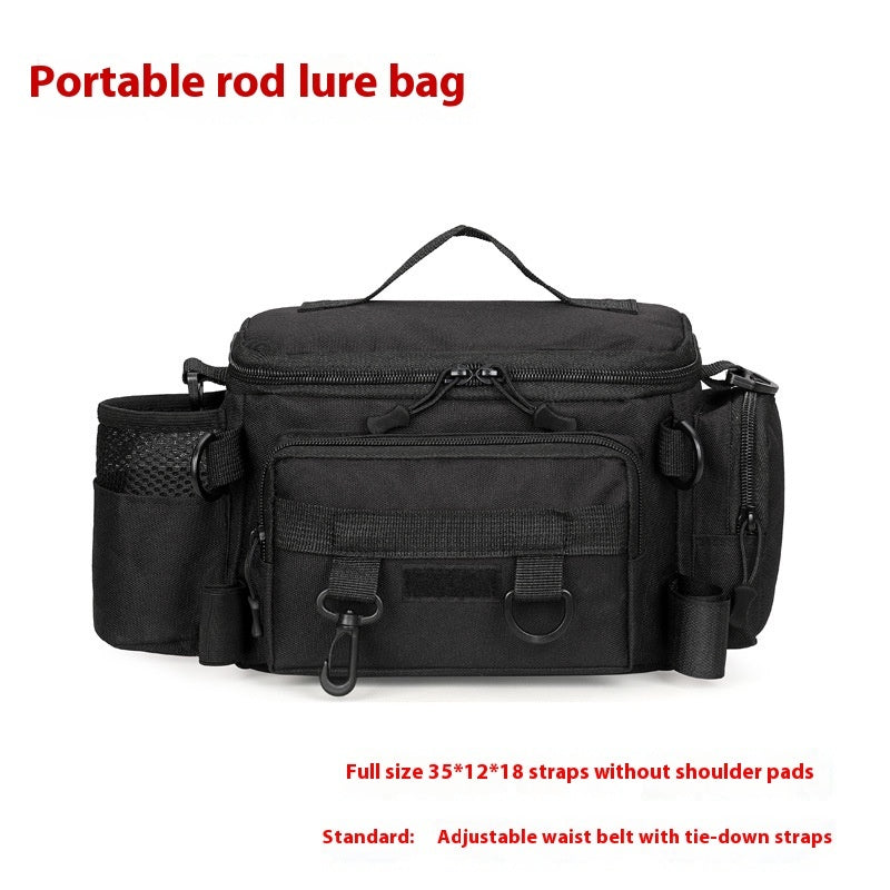 Large Capacity Multifunctional Insertion Pole Lure Waist Bag