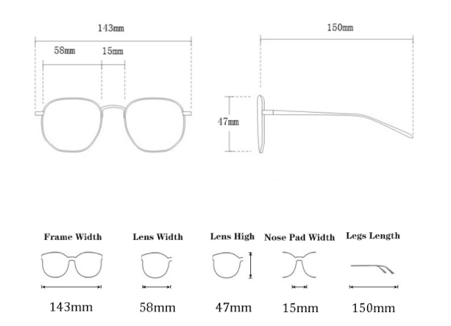 Fashion T-shaped Round Sunglasses