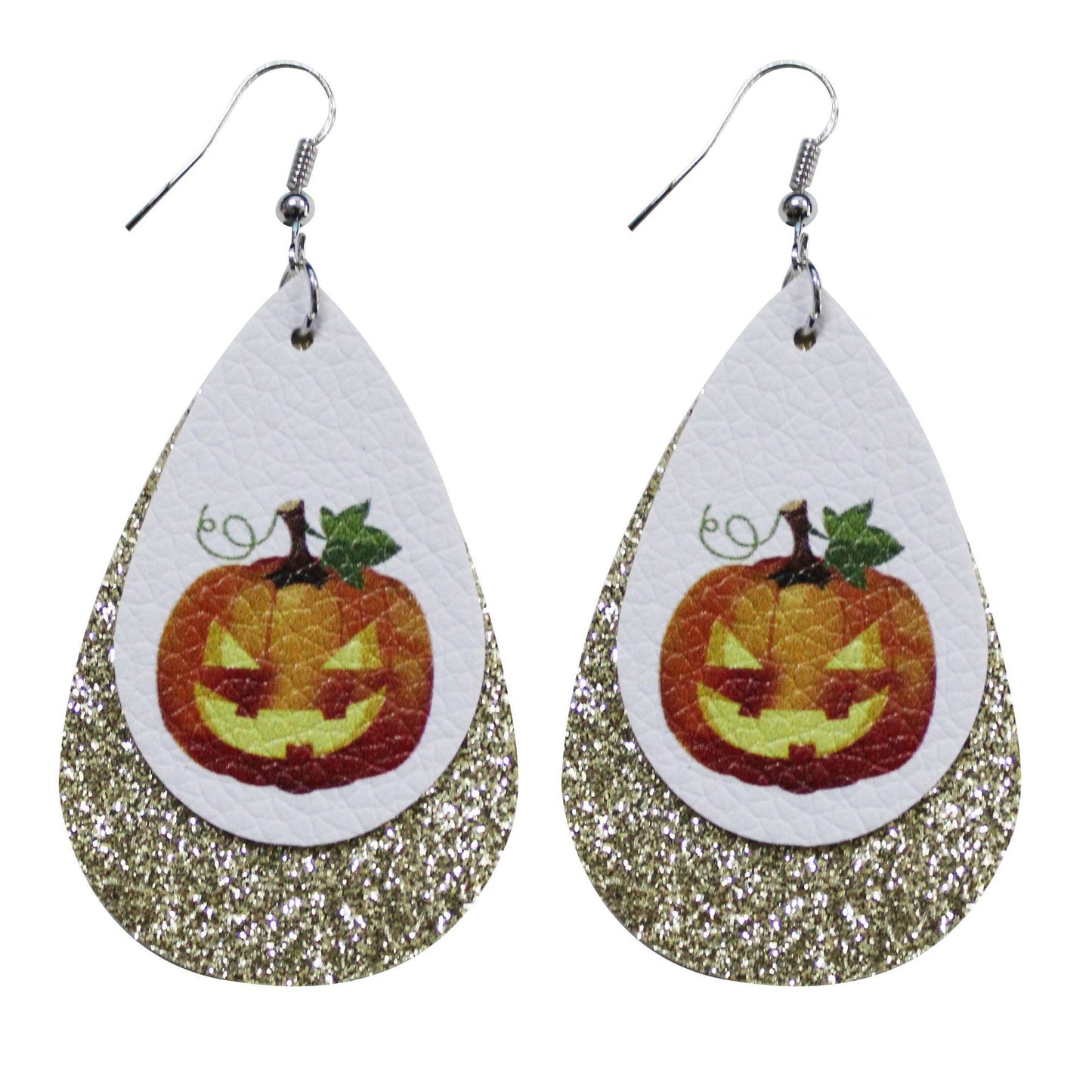 Halloween leather drop earrings