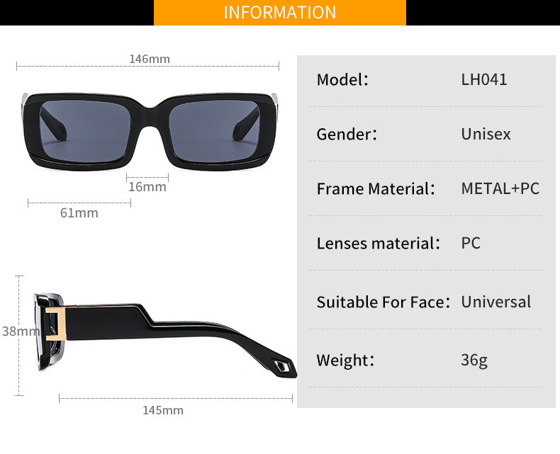 Trendy Fashion Square Sunglasses UV400