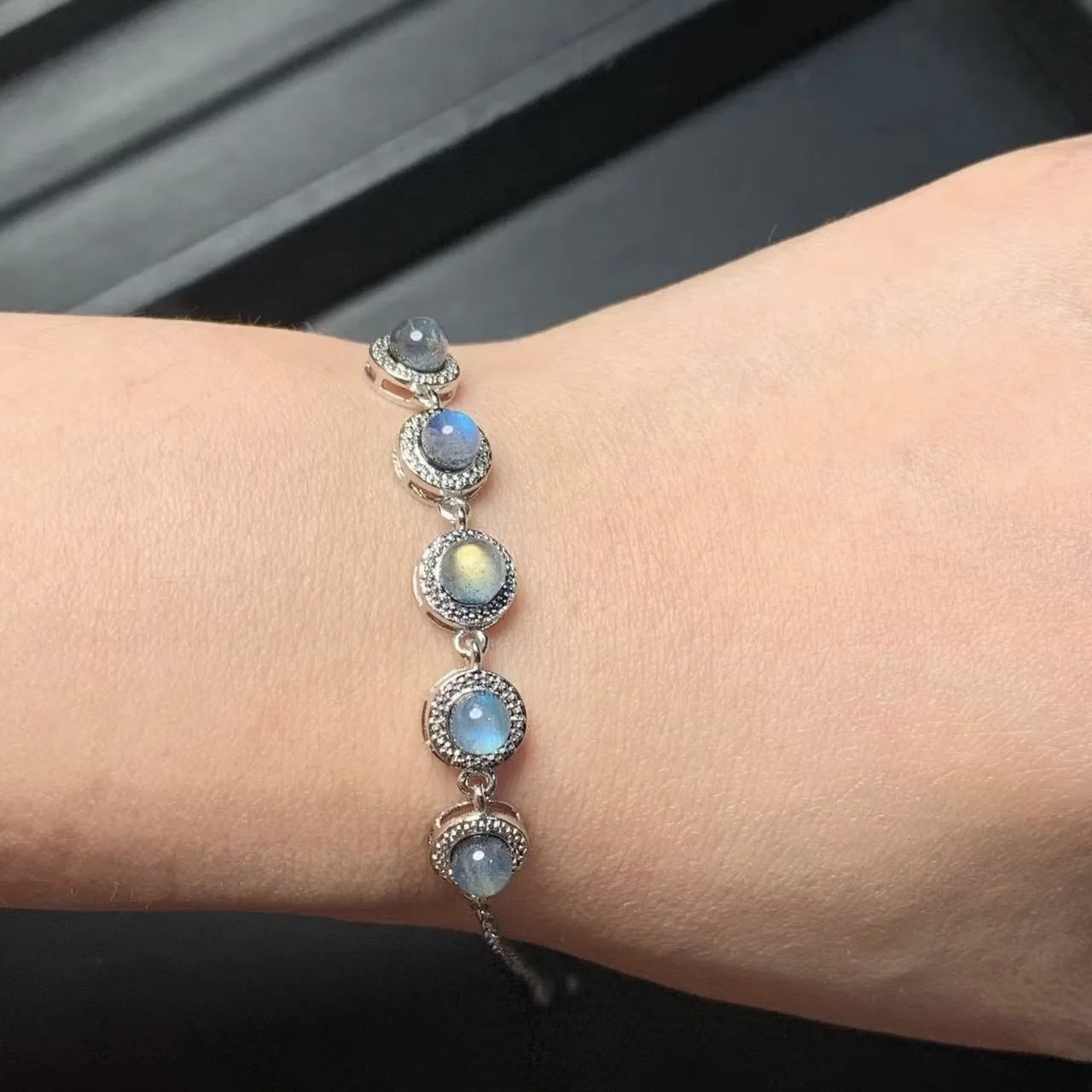 Natural Moonstone Bracelet Woman Man Wealthy Jewelry  Luxury Elegant Romantic Simple Fine Jewelry