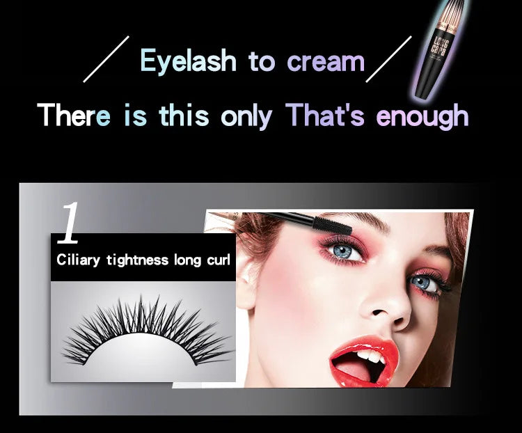 My Amazing Lashes Mascara Black 4D Silk Fiber Eyelashes Lengthening Mascara Waterproof Lash Black Eyelashes  Extension Mascara