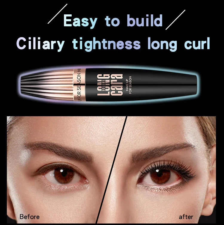 My Amazing Lashes Mascara Black 4D Silk Fiber Eyelashes Lengthening Mascara Waterproof Lash Black Eyelashes  Extension Mascara