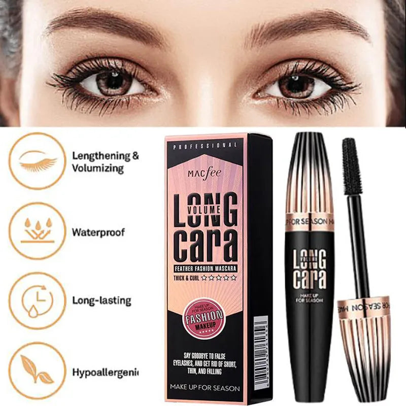 My Amazing Lashes Mascara Black 4D Silk Fiber Eyelashes Lengthening Mascara Waterproof Lash Black Eyelashes  Extension Mascara