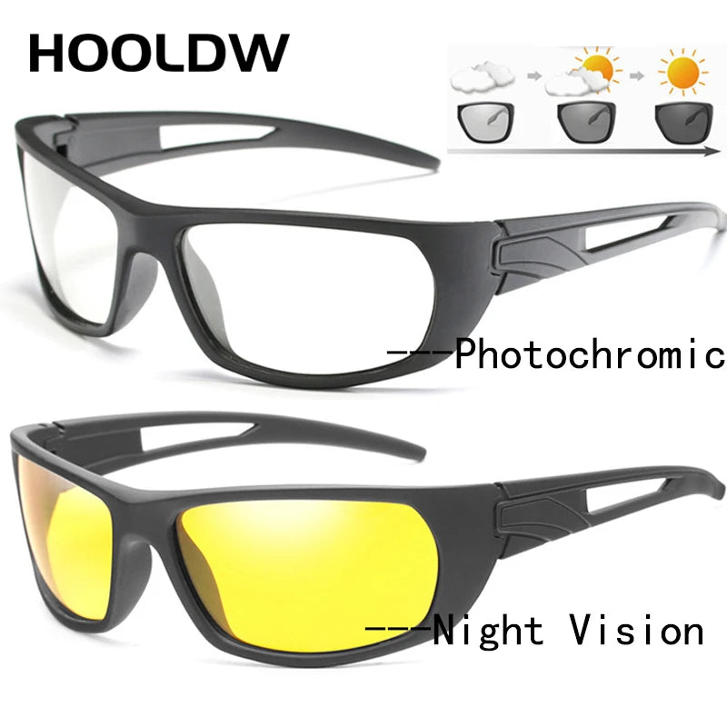 Retro Polarized Photochromic Sunglasses Night Vision Glasses Day Night Driving Anti-glare Goggle Eyewear UV400