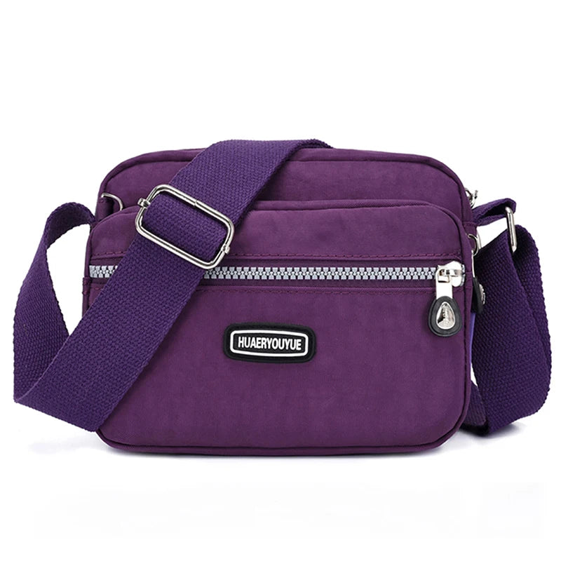 Versatile Fashion Shoulder Messenger Bag Nylon Oxford Lightweight Waterproof Zipper Package Large Capacity Crossbody Bag