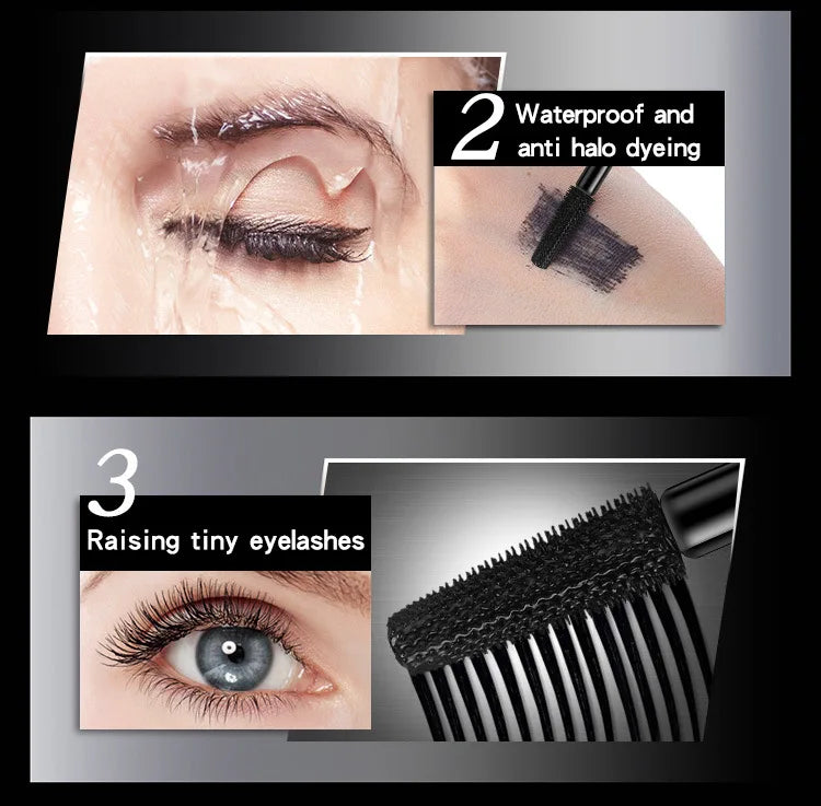 My Amazing Lashes Mascara Black 4D Silk Fiber Eyelashes Lengthening Mascara Waterproof Lash Black Eyelashes  Extension Mascara