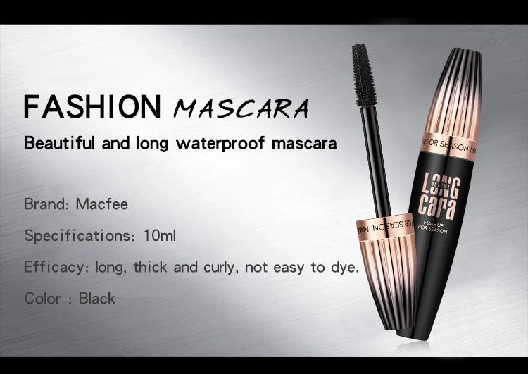 My Amazing Lashes Mascara Black 4D Silk Fiber Eyelashes Lengthening Mascara Waterproof Lash Black Eyelashes  Extension Mascara