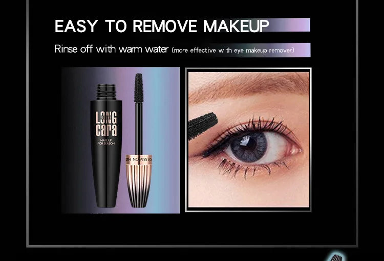 My Amazing Lashes Mascara Black 4D Silk Fiber Eyelashes Lengthening Mascara Waterproof Lash Black Eyelashes  Extension Mascara