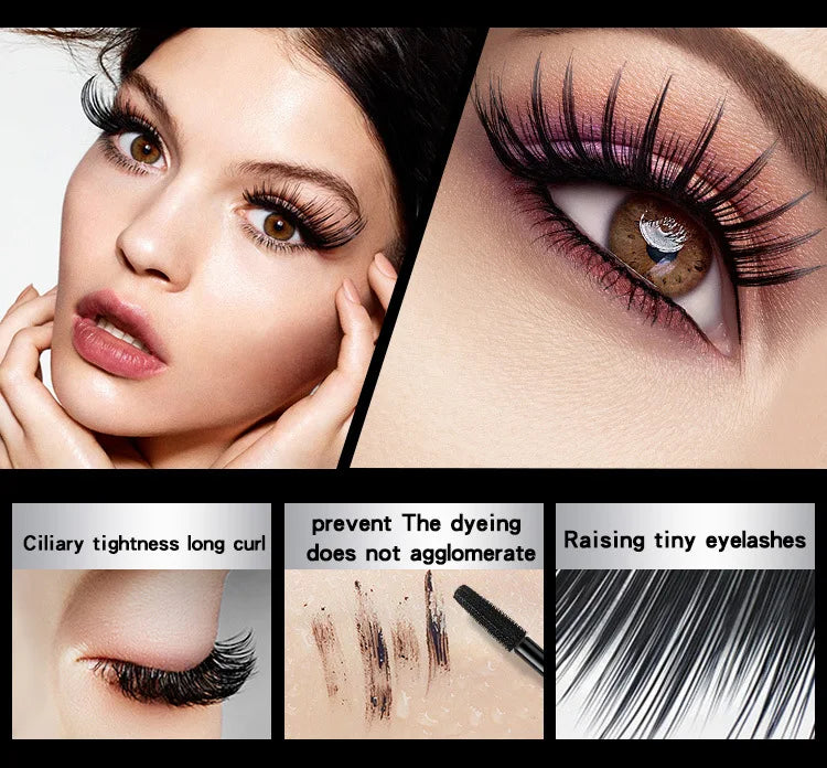 My Amazing Lashes Mascara Black 4D Silk Fiber Eyelashes Lengthening Mascara Waterproof Lash Black Eyelashes  Extension Mascara