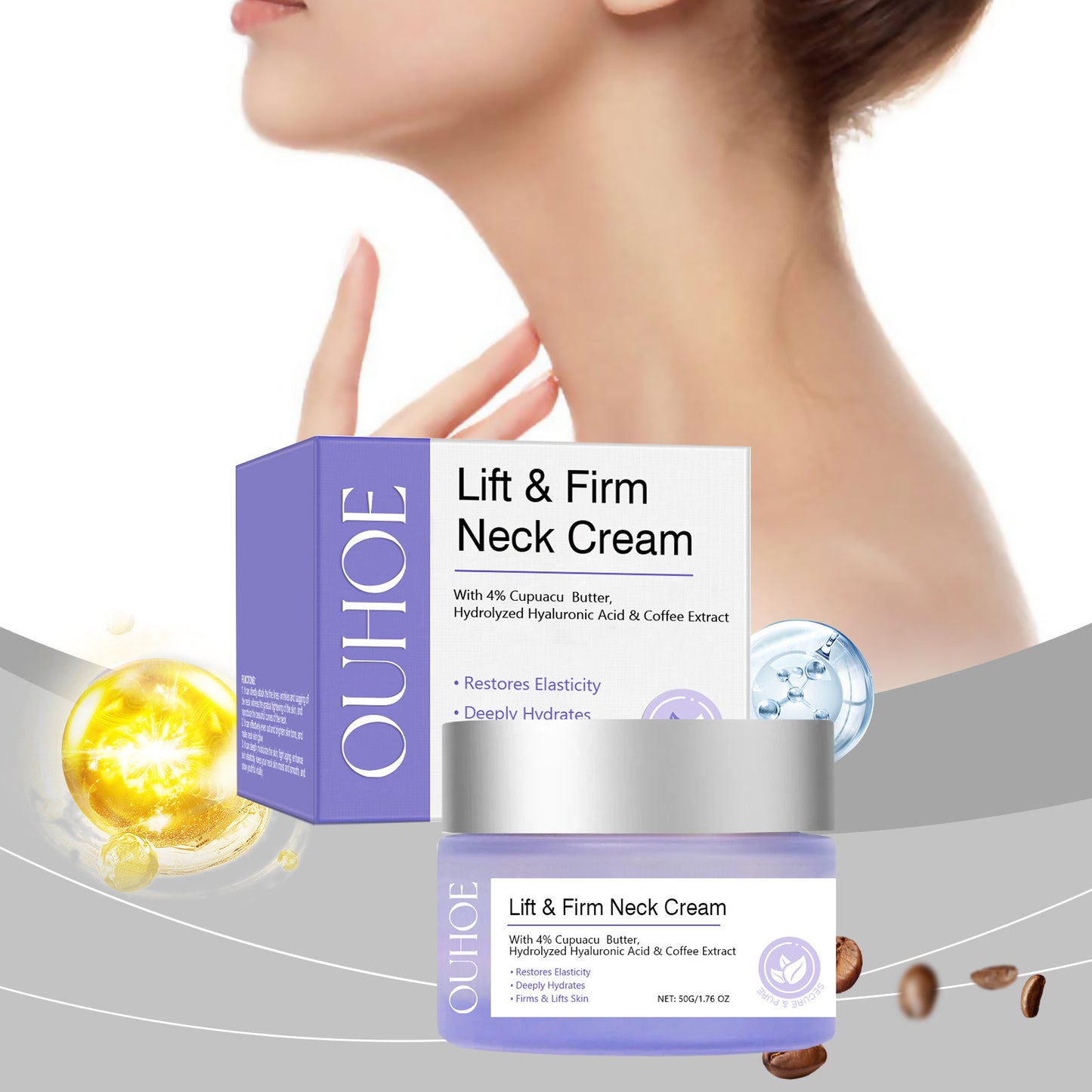 Tighten Lift Neck Cream Reduce Fine Lines Brightening Firming Nourish Smoothing Lasting Moisturize Neck Rejuvenation Care Lotion