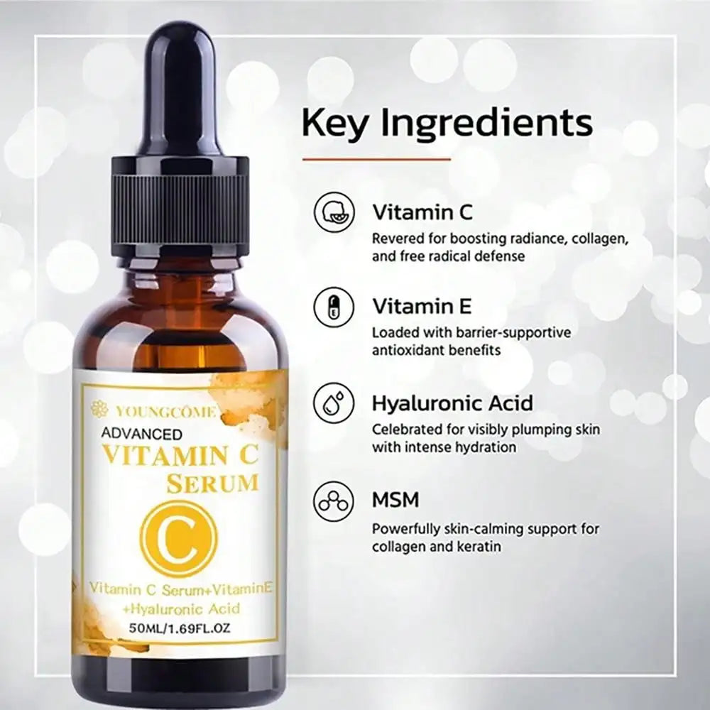 Vitamin C Serum Essence Moisturizing Brighten Wrinkle Remover Anti-aging Fades Spots Repair Fine Lines Facial Skin Care Tools