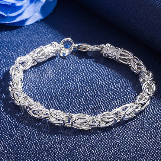 Exquisite Solid Chain Link Bracelet Fashion Charm Casual Bracelet