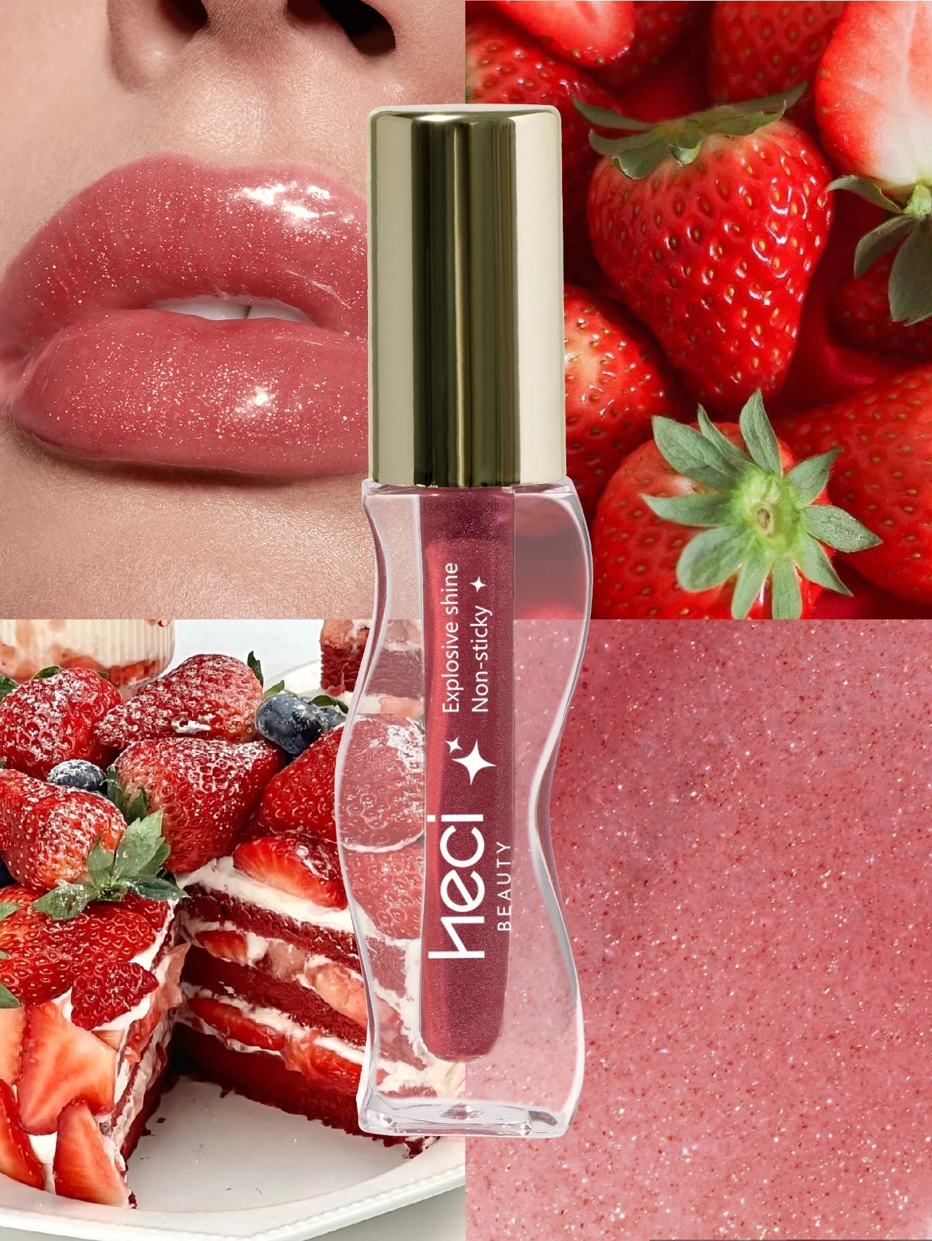 Sparkling Glitter Lip Gloss Plumping Mirror Lip Gloss Shimmer Moisturizing Lasting Water Light Lip Tint Stain For Autumn&Winter