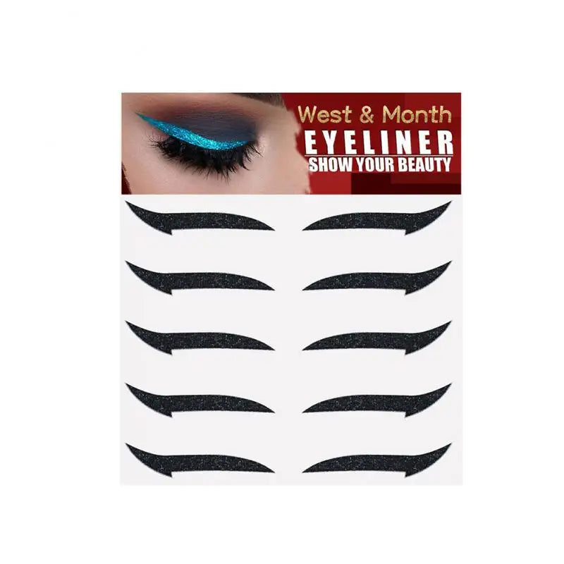 Waterproof Double Eyelid Line Stickers Glitter Eyeliner Sticker Set Reusable Eye Makeup Self-adhesive Sticker Beauty Accessories