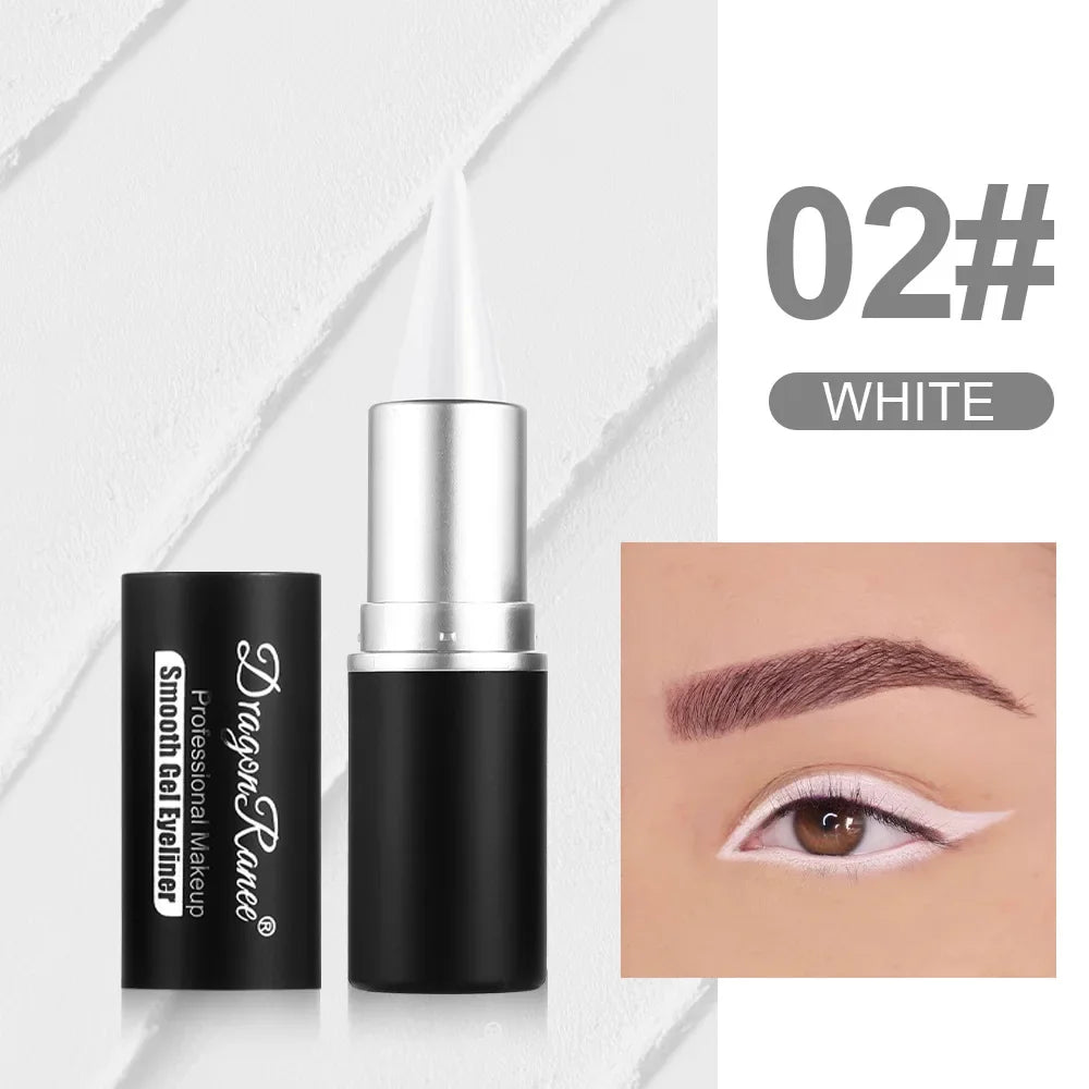 Pointed Creamy Blue Eyeliner Gel Matte White Black Brown Easy Wear Solid Eye Liner Pencil LongLasting Tattoo Liner Eyeshadow Gel