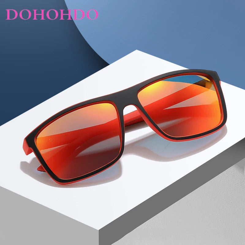 Square Vintage Polarized Sunglasses Travel Driving Anti-glare Eyewear UV400