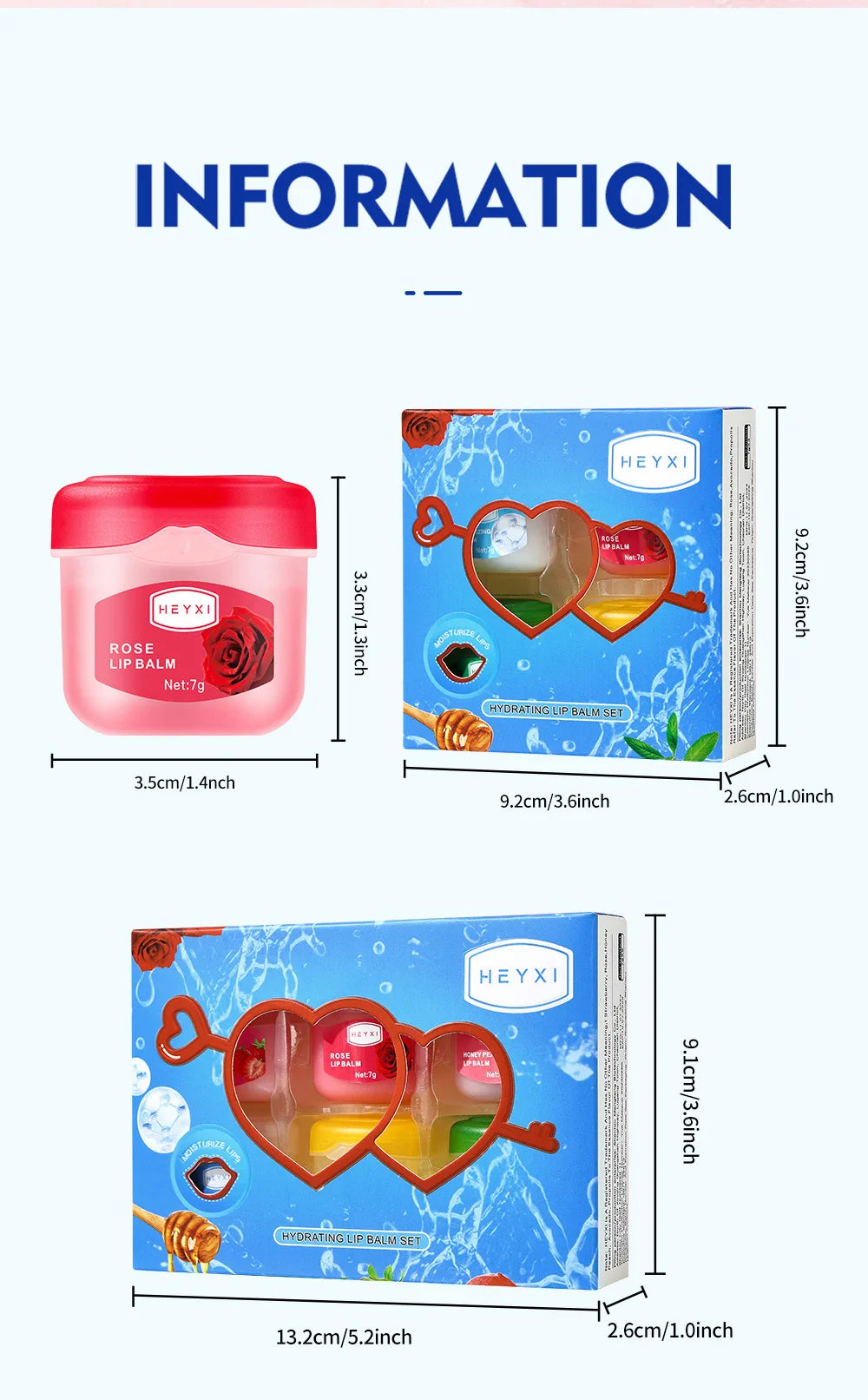 Fruit Series Lip Balm Set Moisturizing Hydrating Non-sticky Anti-Cracked Vaseline Care Balm