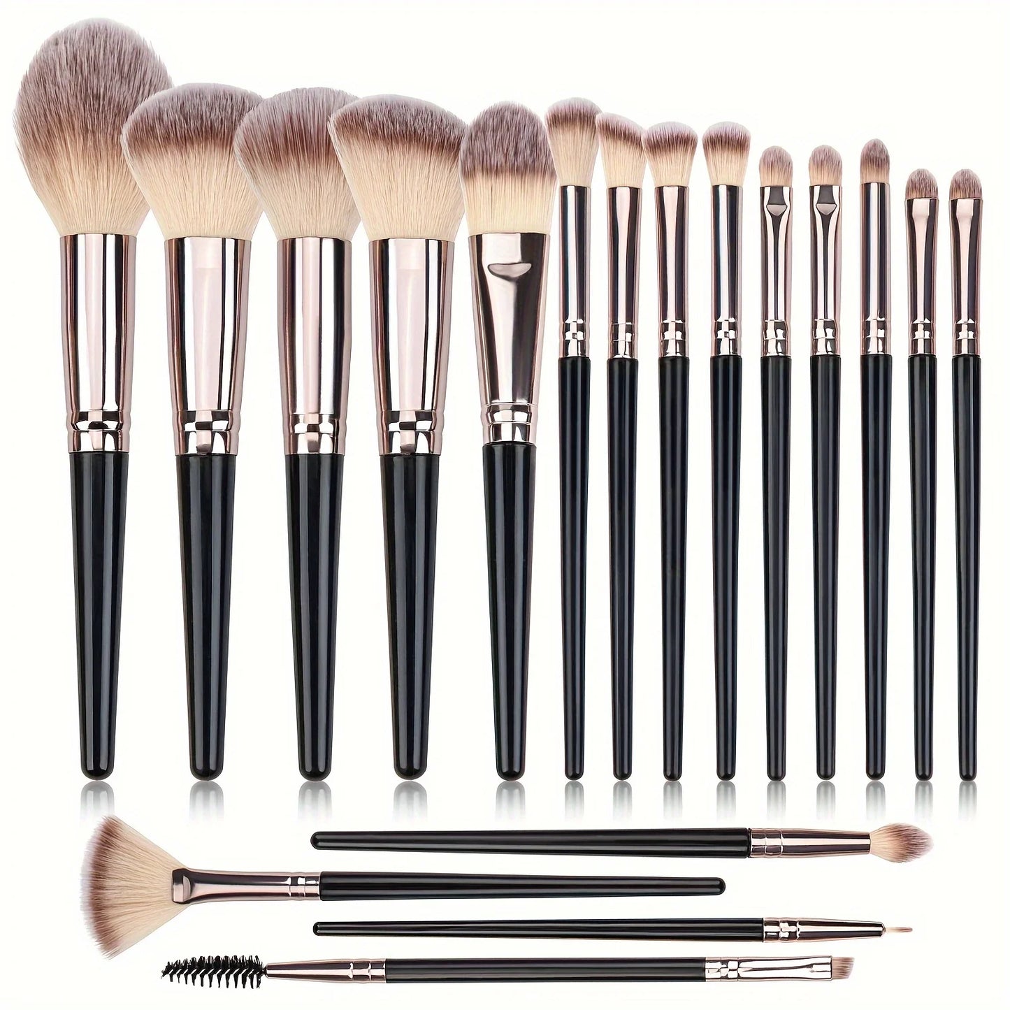 Face Makeup Brush Set Premium Synthetic Foundation Powder Concealer Eyeshadow Blush Makeup Sponge