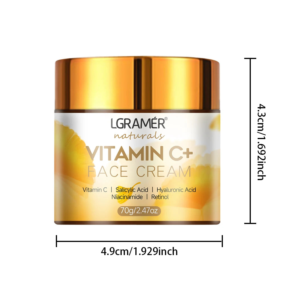 Vitamin C Face Cream Retinol Smooth Wrinkle Moisturizing Firming Hyaluronic Lightening Repairing Smooth Skincare Whitening Cream