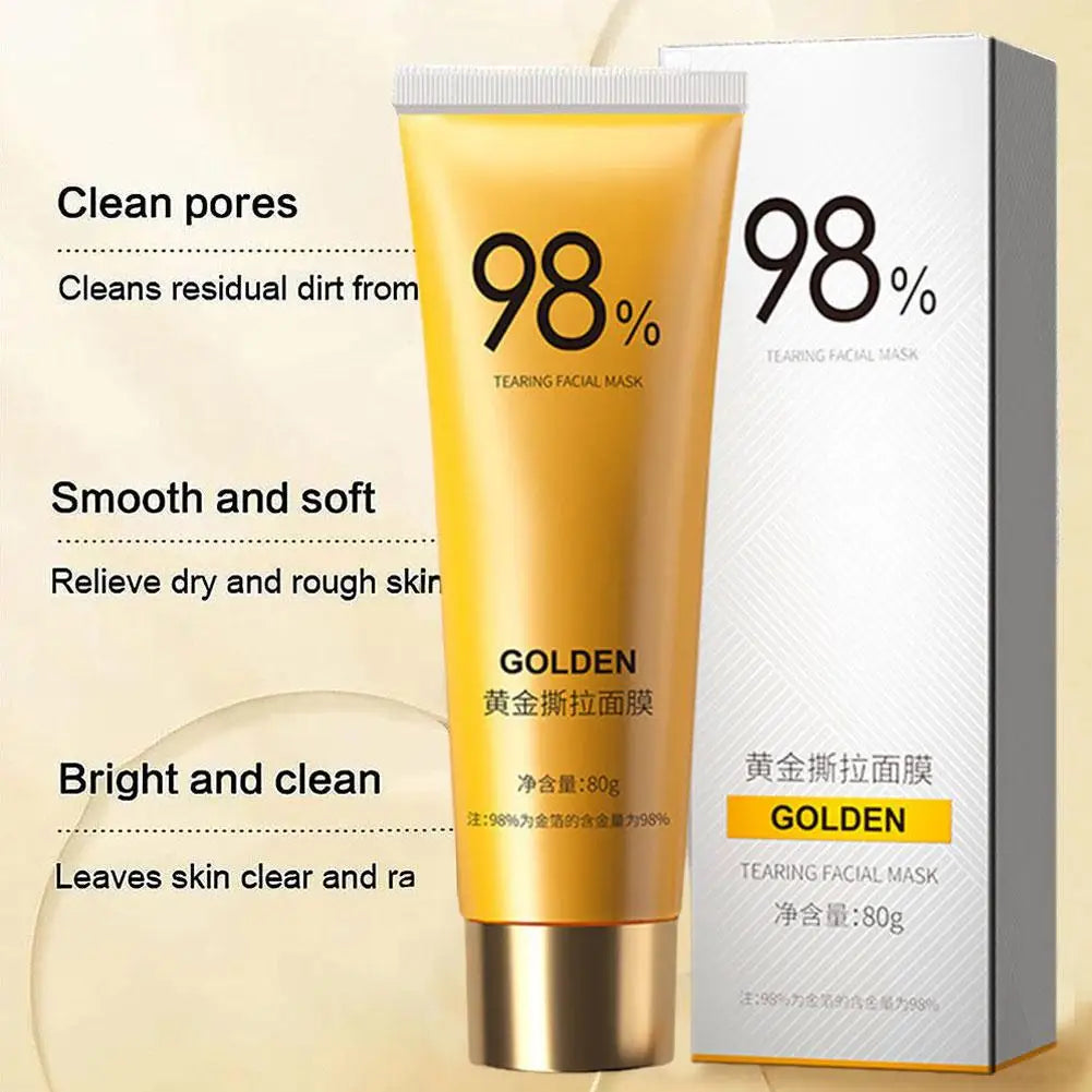 Gold Peel Mask Deep Cleansing Pores Tightens Facial Mask Lightens Blackheads