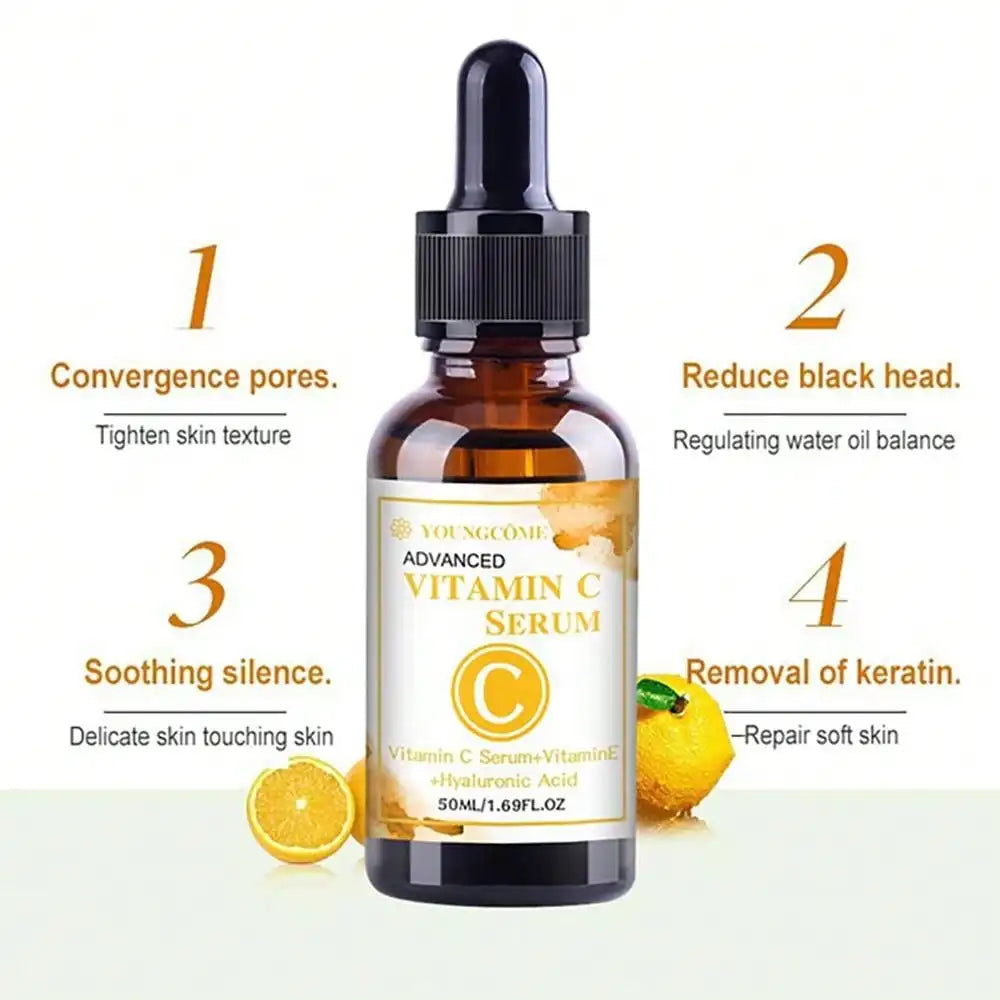 Vitamin C Serum Essence Moisturizing Brighten Wrinkle Remover Anti-aging Fades Spots Repair Fine Lines Facial Skin Care Tools