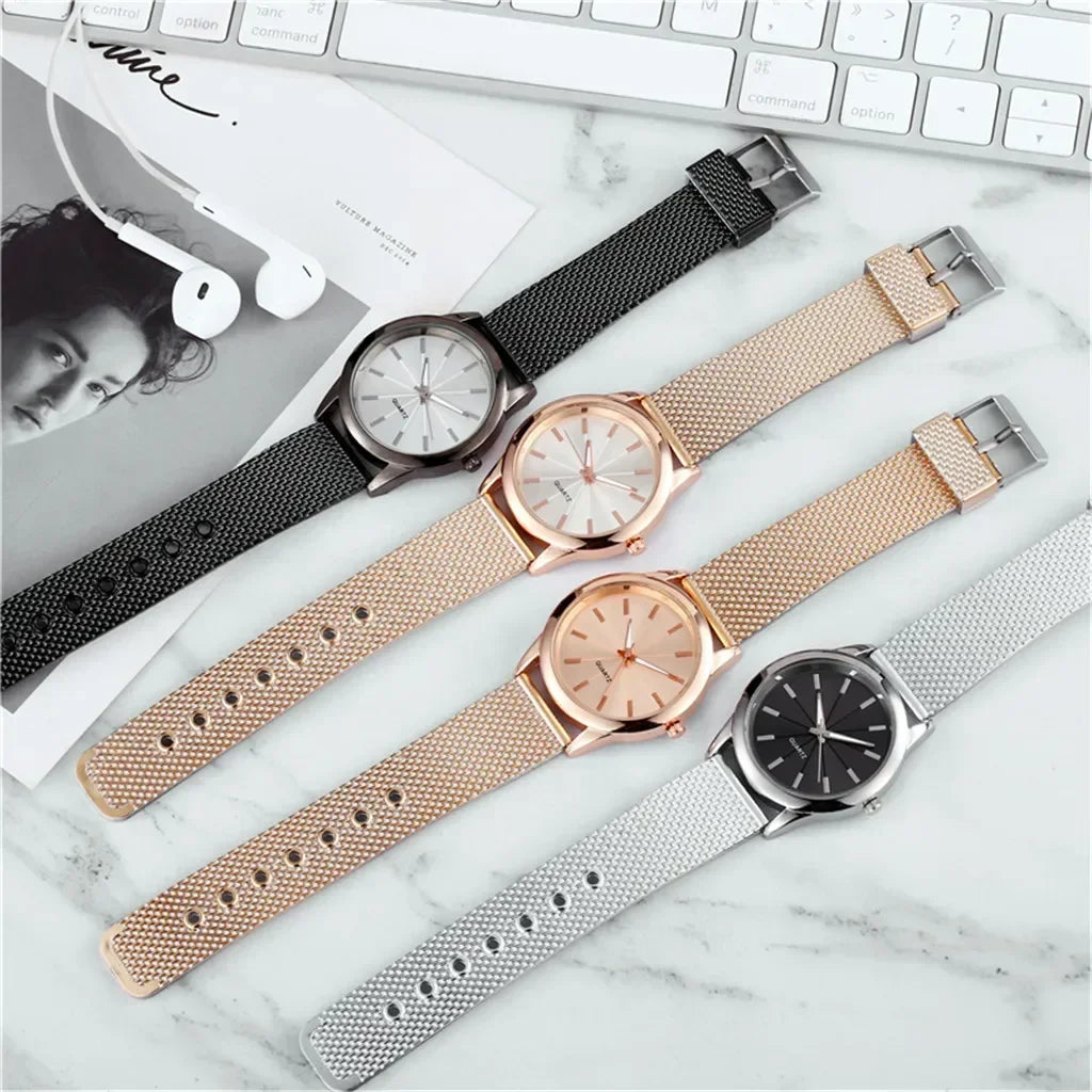 Magnetic Stainless Steel Wristwatch Mesh Band Luxury Montre Femme Wristwatches