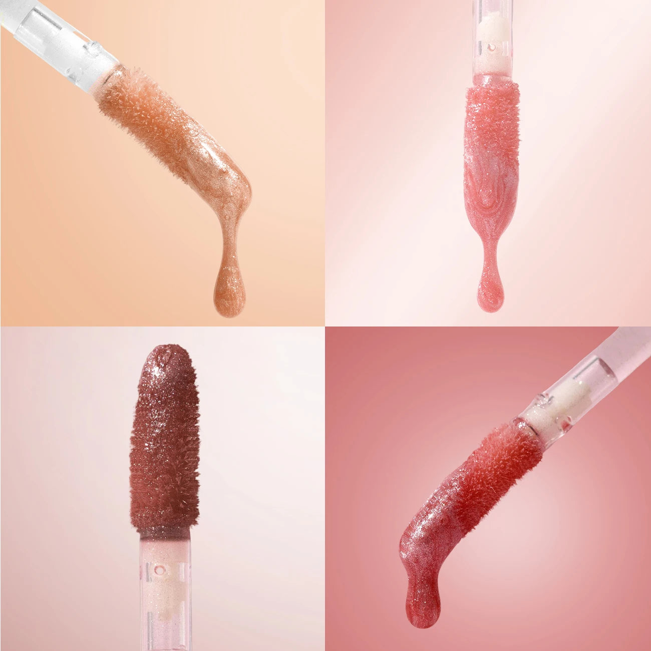 Sparkling Glitter Lip Gloss Plumping Mirror Lip Gloss Shimmer Moisturizing Lasting Water Light Lip Tint Stain For Autumn&Winter