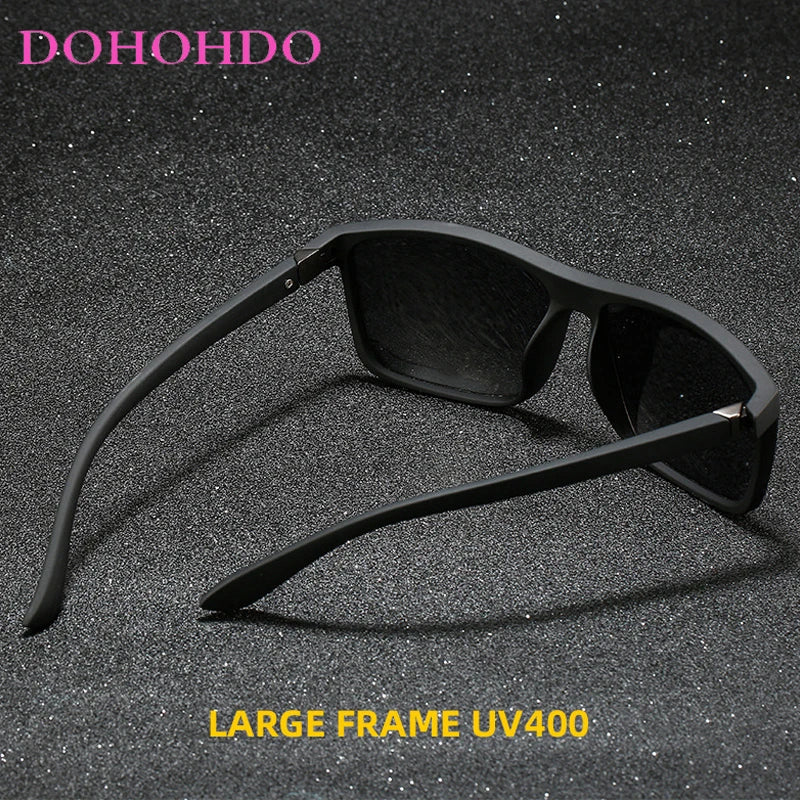 Square Vintage Polarized Sunglasses Travel Driving Anti-glare Eyewear UV400