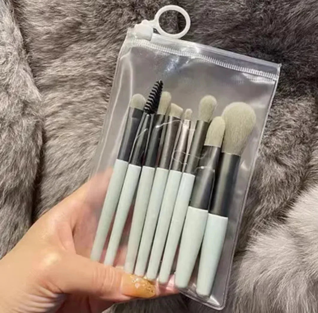 Portable 8Pcs Makeup Brush Set Soft Makeup Concealer Brush Blush Loose Powder Brush Eye Shadow Foundation Brush Beauty Tools