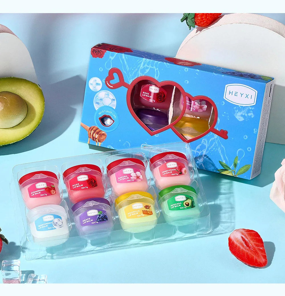 Fruit Series Lip Balm Set Moisturizing Hydrating Non-sticky Anti-Cracked Vaseline Care Balm