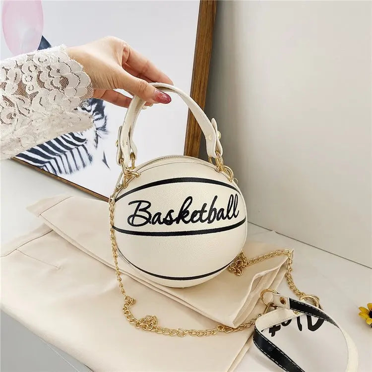 Should Bag PU leather Chain Basketball Bag New Letter Printed Youth Handbag