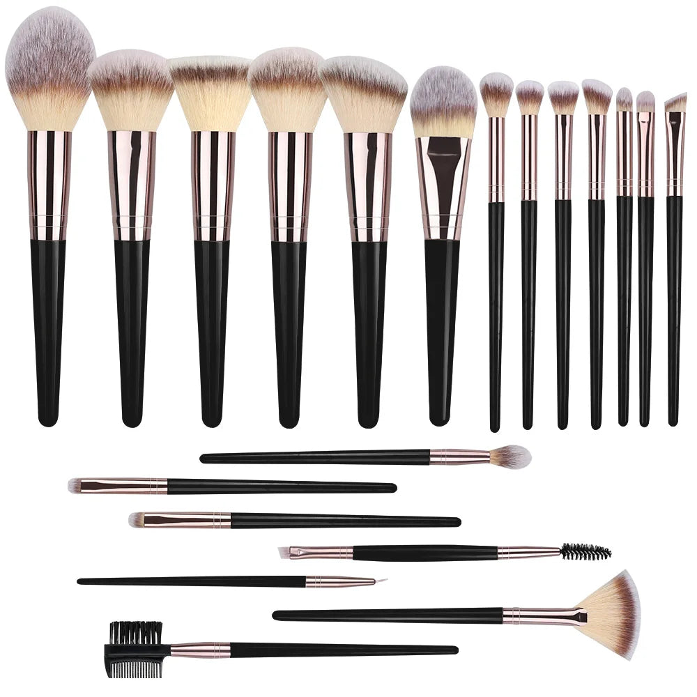 Face Makeup Brush Set Premium Synthetic Foundation Powder Concealer Eyeshadow Blush Makeup Sponge