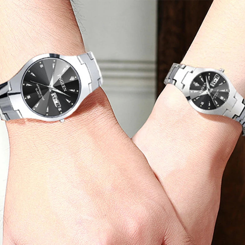 Luxury Brand Wristwatch Leisure Fashion Quartz Luminous Stainless Steel Watch