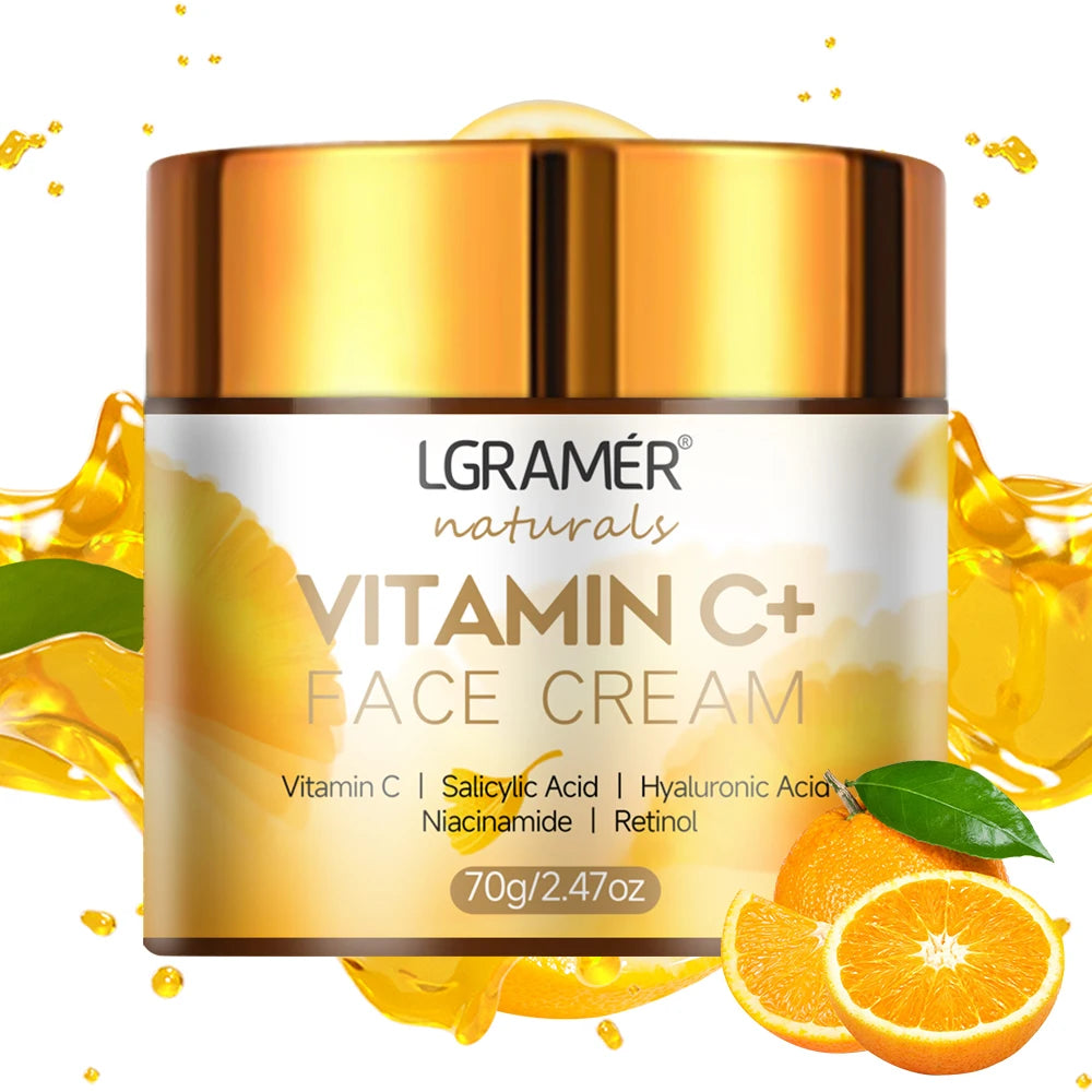 Vitamin C Face Cream Retinol Smooth Wrinkle Moisturizing Firming Hyaluronic Lightening Repairing Smooth Skincare Whitening Cream