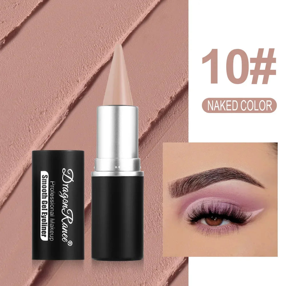 Pointed Creamy Blue Eyeliner Gel Matte White Black Brown Easy Wear Solid Eye Liner Pencil LongLasting Tattoo Liner Eyeshadow Gel