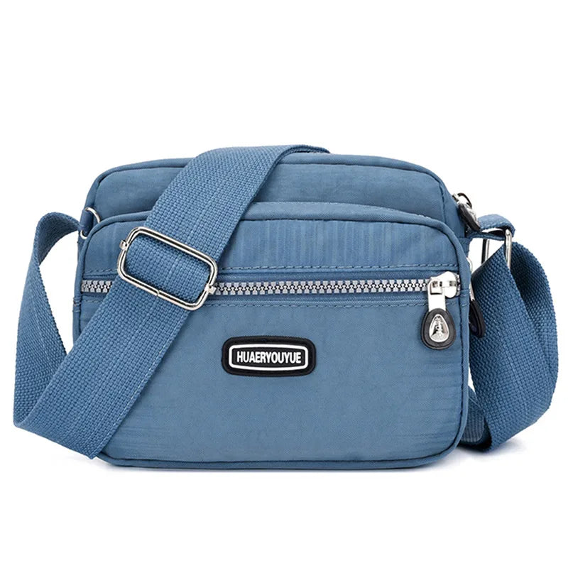 Versatile Fashion Shoulder Messenger Bag Nylon Oxford Lightweight Waterproof Zipper Package Large Capacity Crossbody Bag