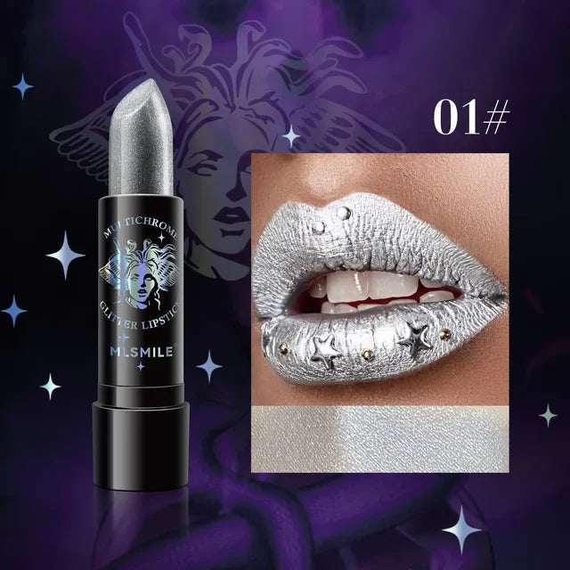 Diamond Glitter Lipstick Waterproof Moisturizing Long-lasting Metallic Lip Gloss