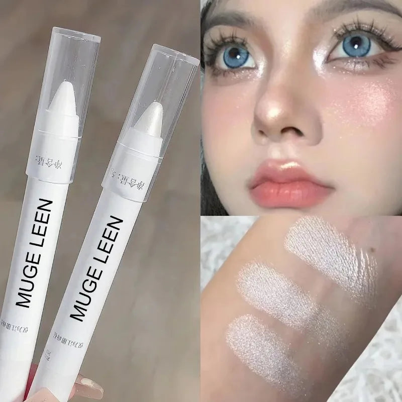 Pearl Matte White Eyeliner Pencil Eyes Head Brightening Flash Highlighter Eyeshadow Stick Waterproof Lying Silkworm Pen Cosmetic